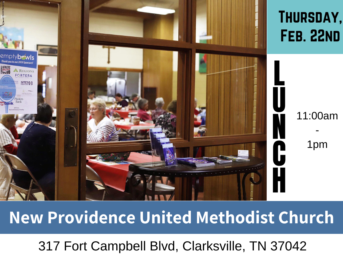 New Providence United Methodist Church, Empty Bowls 2024 lunch meal site 